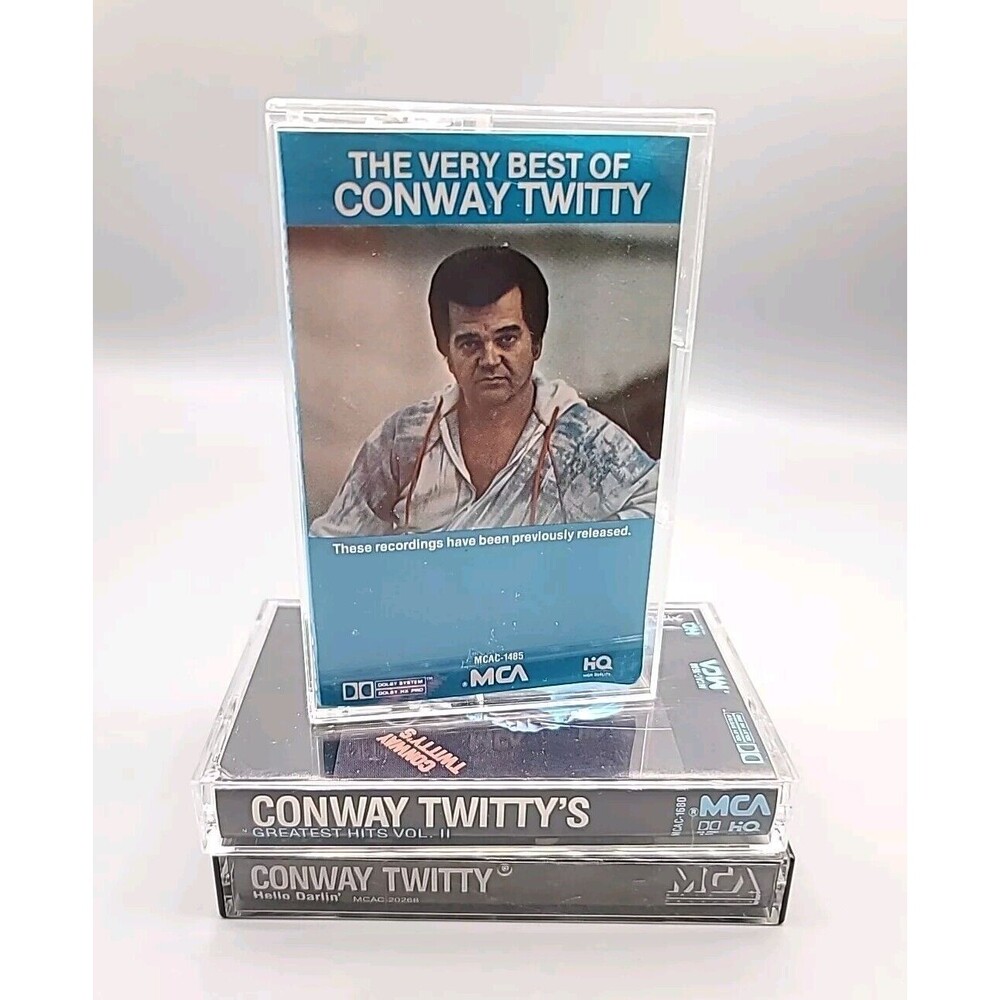 Conway Twitty  Cassette Tapes Lot of 3 Hello Darling Best Of & Greatest Hits